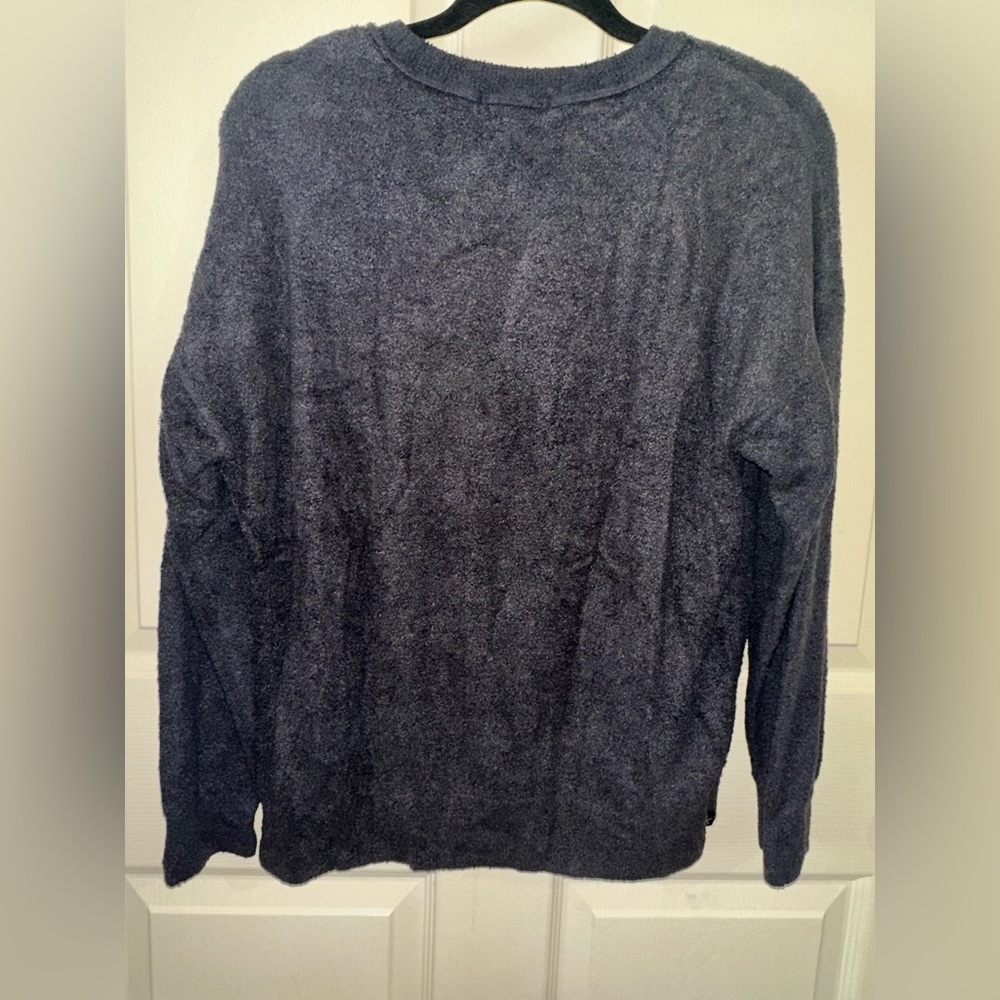 Barefoot Dreams women’s grey Crewneck Sweater soft cozy loungewear winter L - Picture 7 of 9